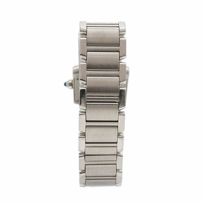 Cartier Tank Francaise SM Ivory Dial Watch — view 8