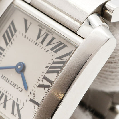 Cartier Tank Francaise SM Ivory Dial Watch — view 7