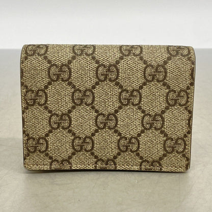 Gucci Wallet GG Marmont Supreme Leather Brown Ivory Gold — view 8