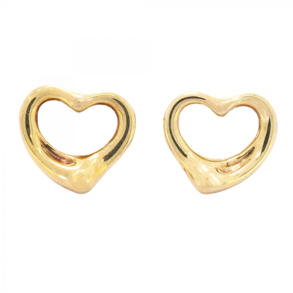 Tiffany & Co Earrings Open Heart 18k Yellow Gold