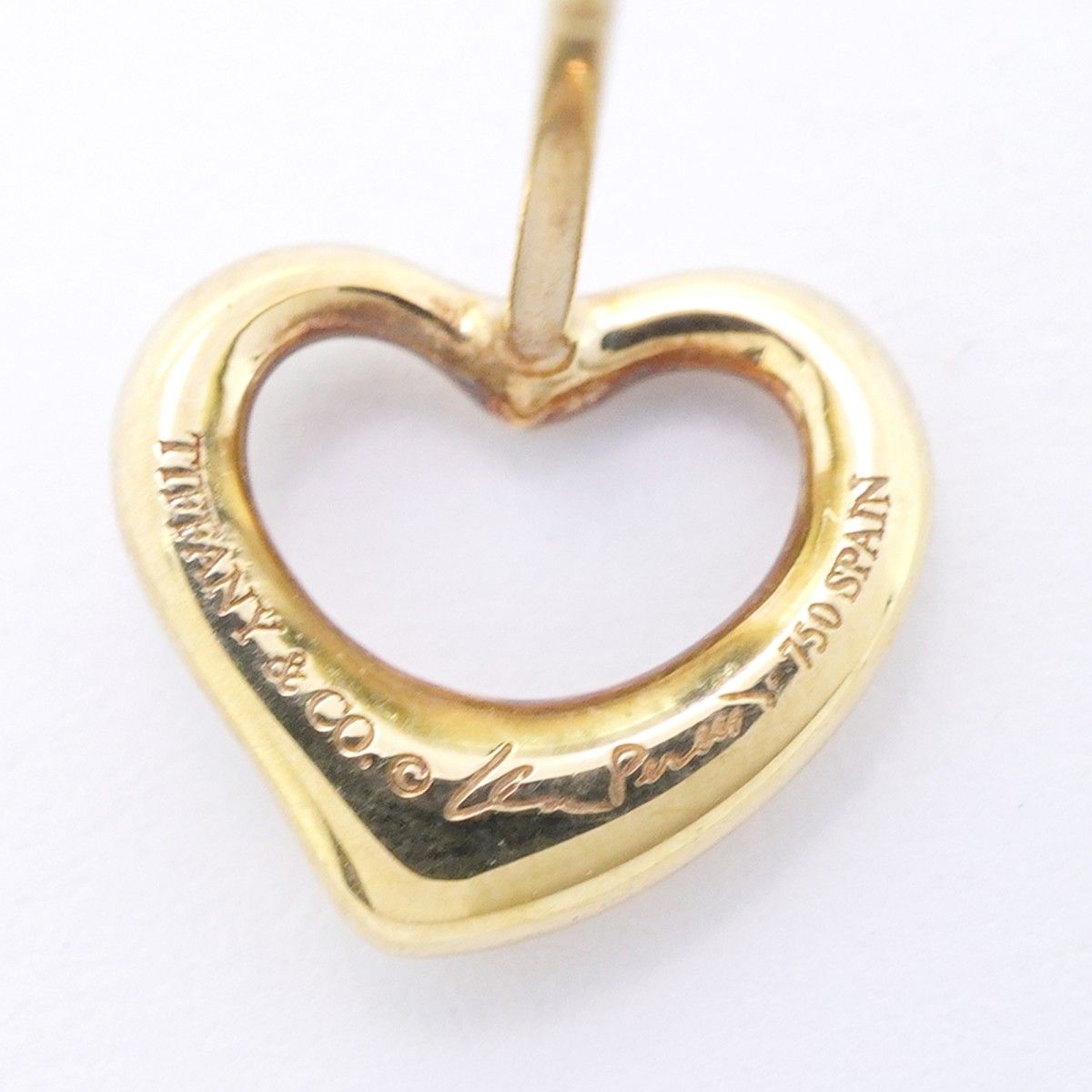 Tiffany & Co Earrings Open Heart 18k Yellow Gold — view 4