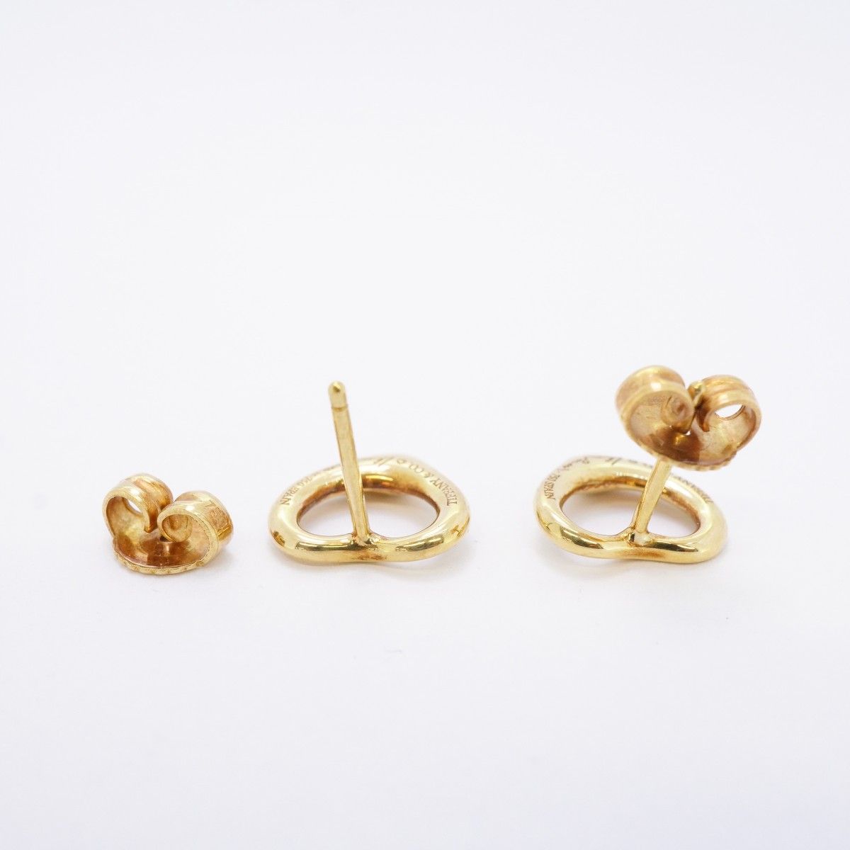 Tiffany & Co Earrings Open Heart 18k Yellow Gold — view 3