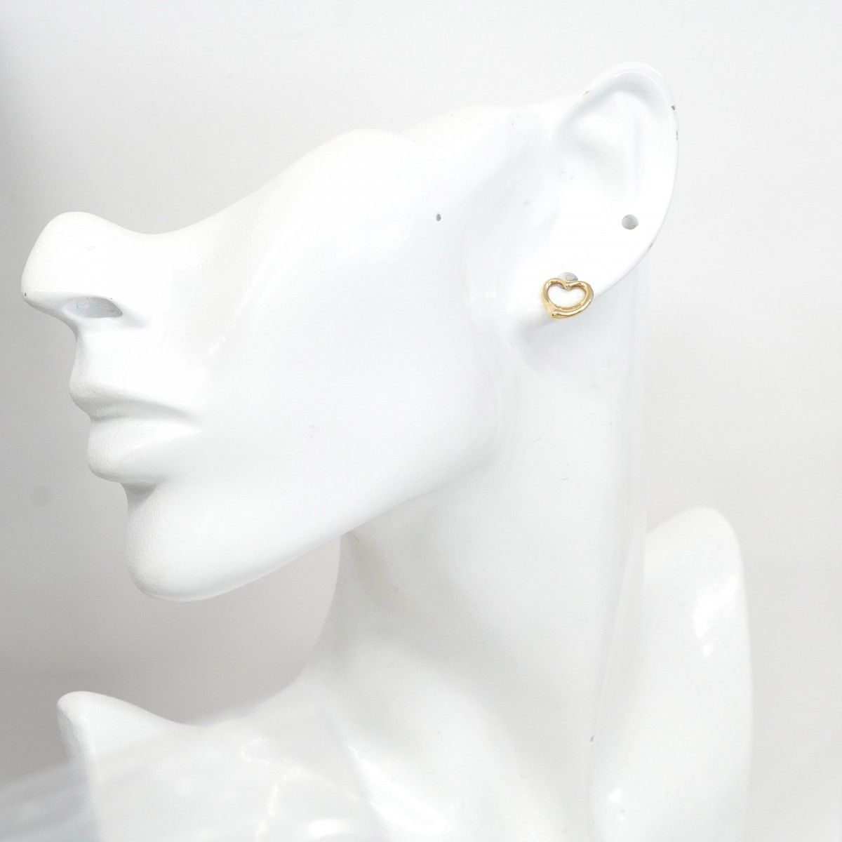 Tiffany & Co Earrings Open Heart 18k Yellow Gold — view 7
