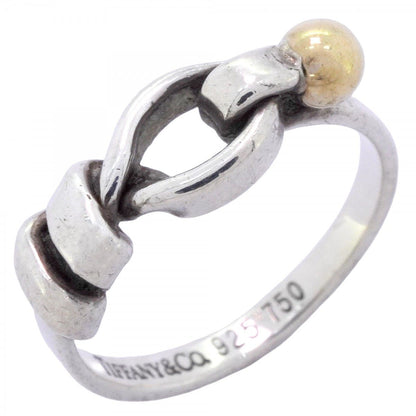 Tiffany & Co Ring Hook Eye 18k Yellow Gold 925 Sterling Silver