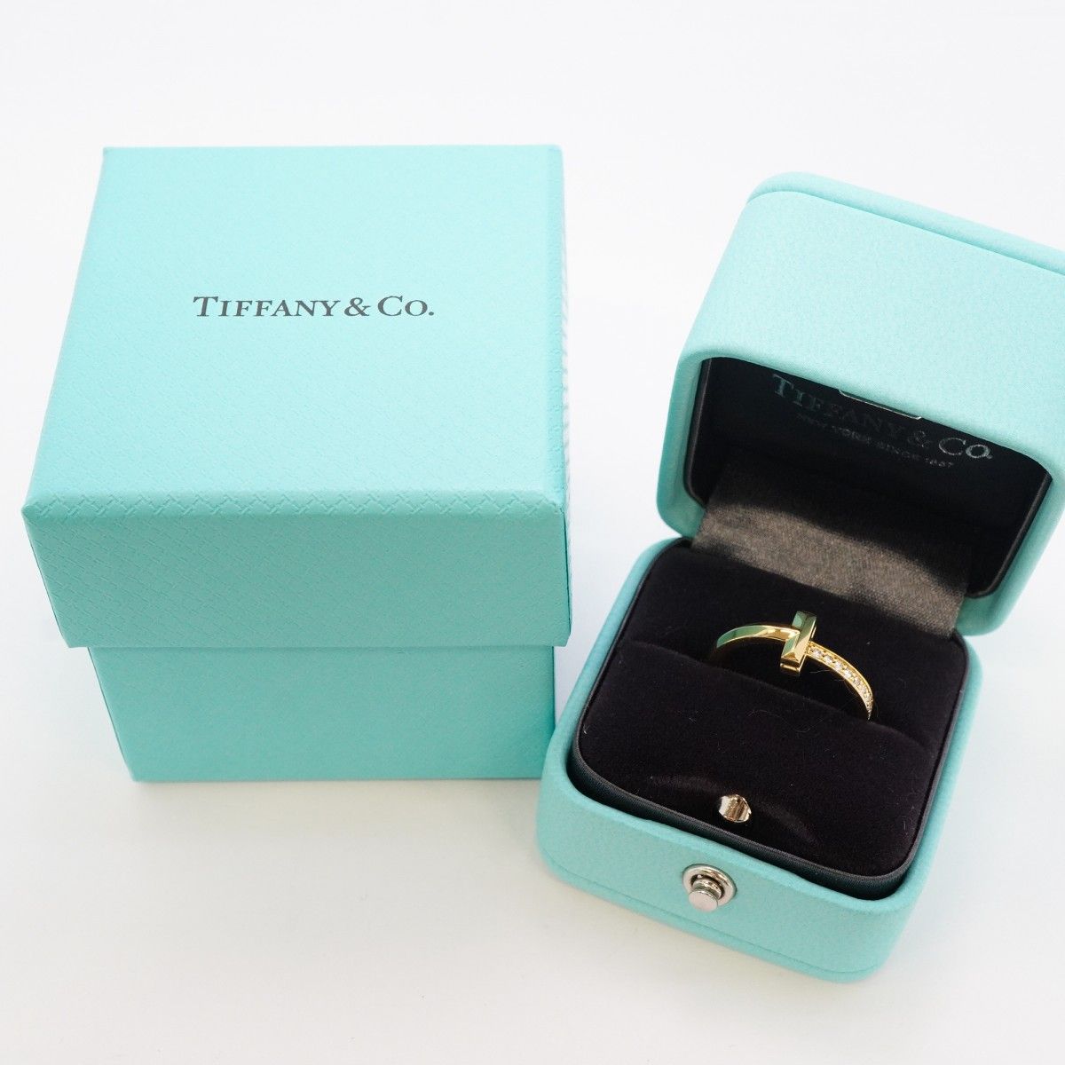 Tiffany & Co Ring T One 18k Yellow Gold Diamond — view 7