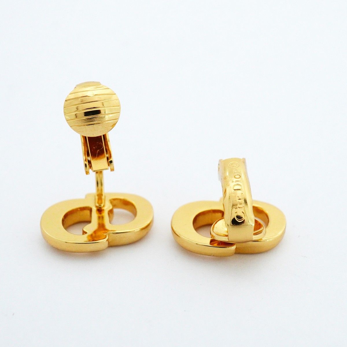 Dior Earrings CD Logo Gold Plated — view 3