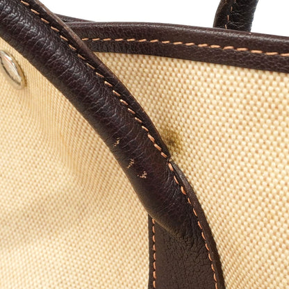 Hermes Tote Garden Party PM Toile Ash Brown Beige Silver — view 8