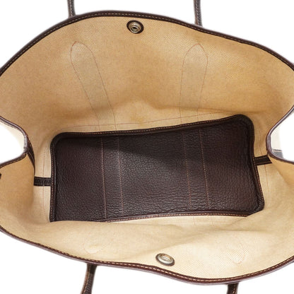 Hermes Tote Garden Party PM Toile Ash Brown Beige Silver — view 4
