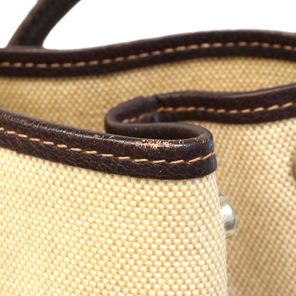 Hermes Tote Garden Party PM Toile Ash Brown Beige Silver — view 9