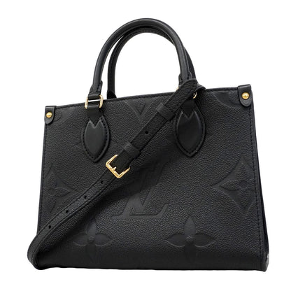 Louis Vuitton Handbag Monogram Empreinte On The Go PM Noir 2-Way