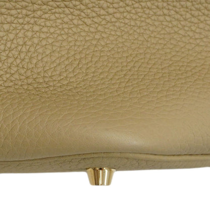 Hermes Handbag Picotin Lock Taurillon Clemence Beige Marfa Gold — view 6
