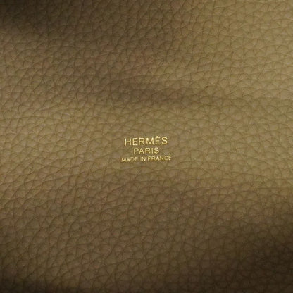 Hermes Handbag Picotin Lock Taurillon Clemence Beige Marfa Gold — view 5