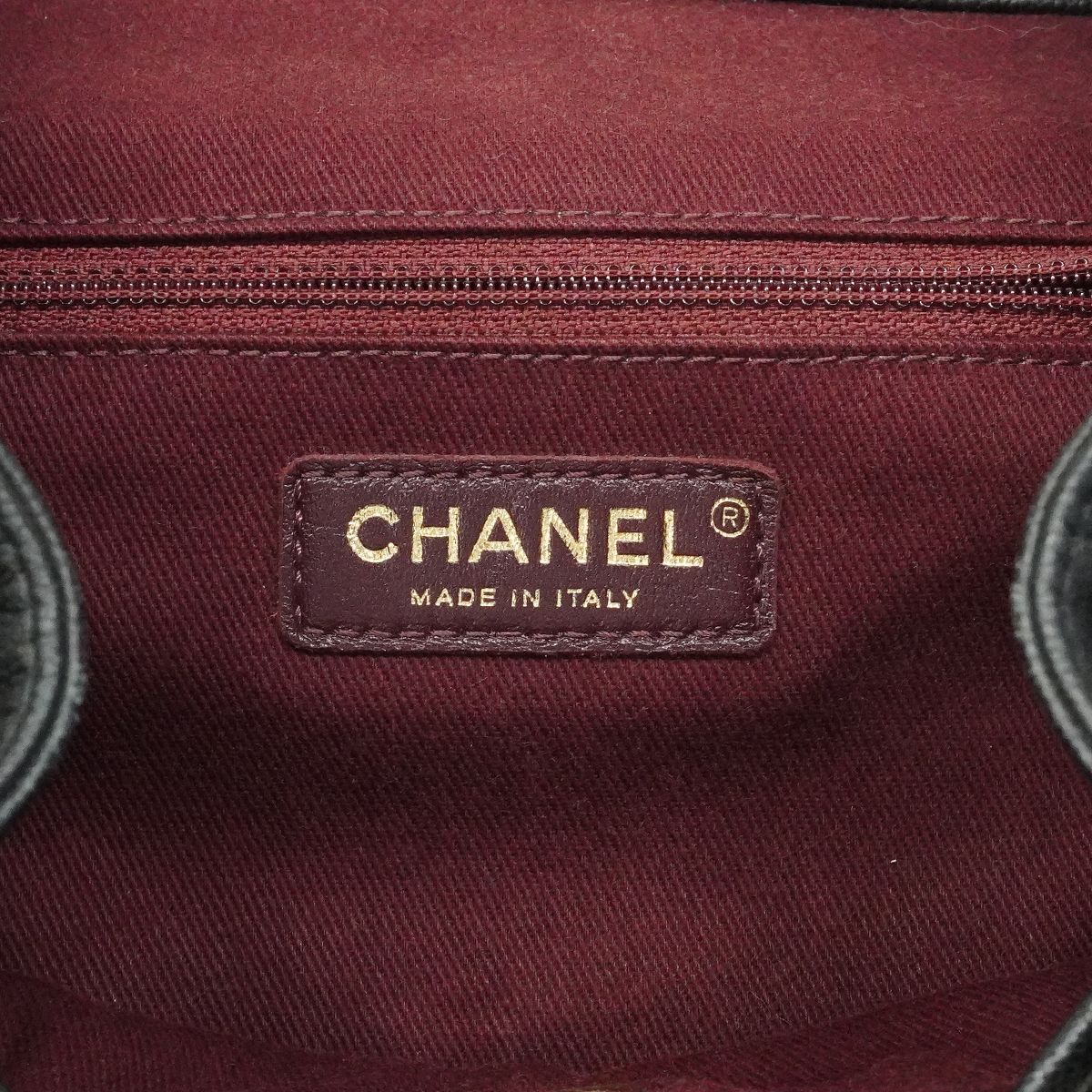 Chanel Backpack Quilted Caviar Leather Black Champagne Gold — view 5