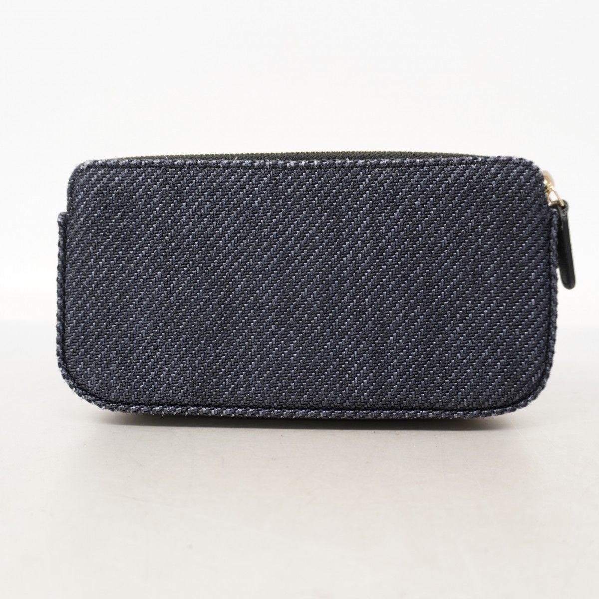 Chanel Shoulder Wallet Deauville Tweed Navy Champagne Gold Handbag — view 7