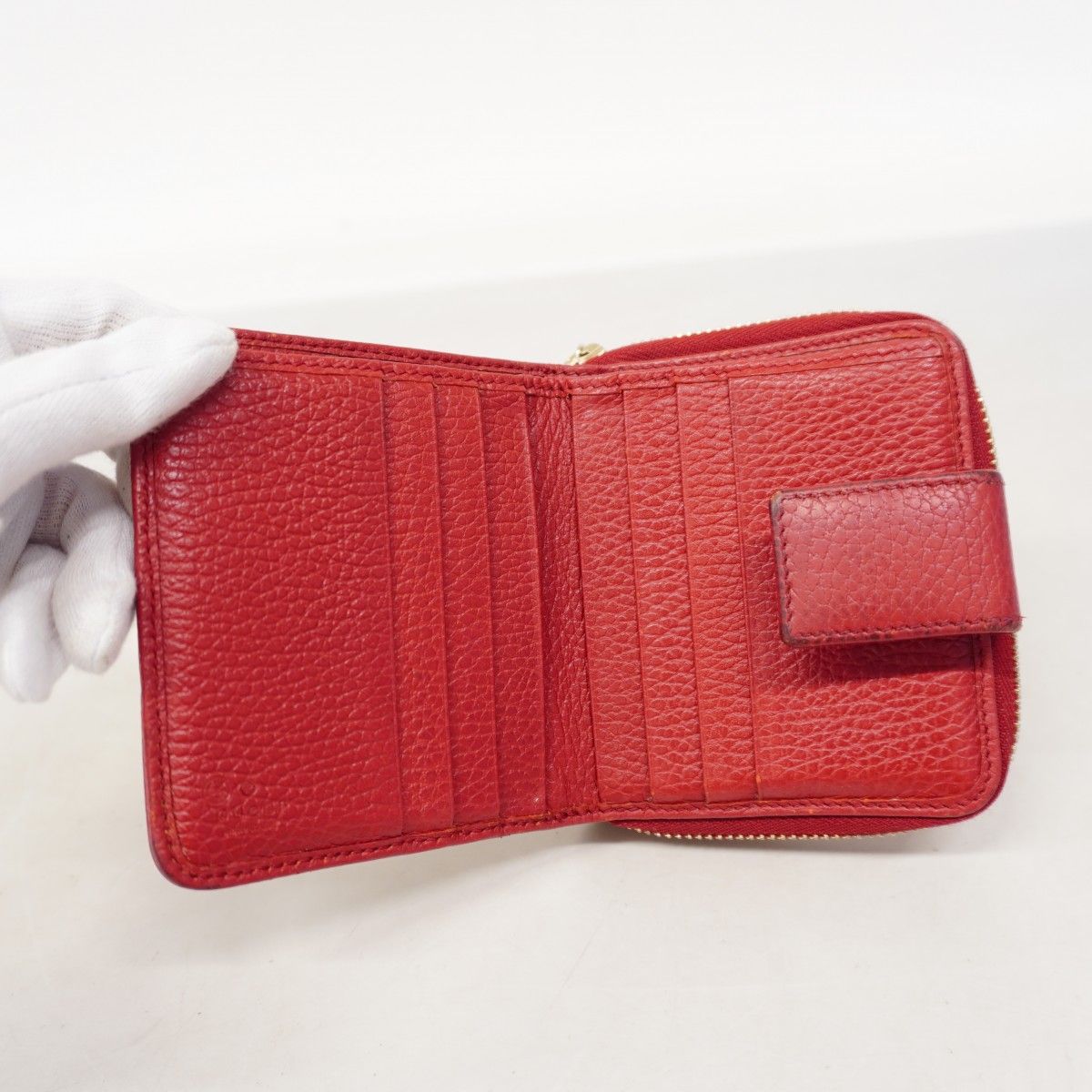Gucci Wallet GG Canvas Beige Red Gold — view 3