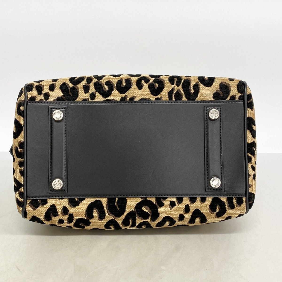 Louis Vuitton Handbag Steven Sprout Calf Opad Speedy PM Black Beige — view 3