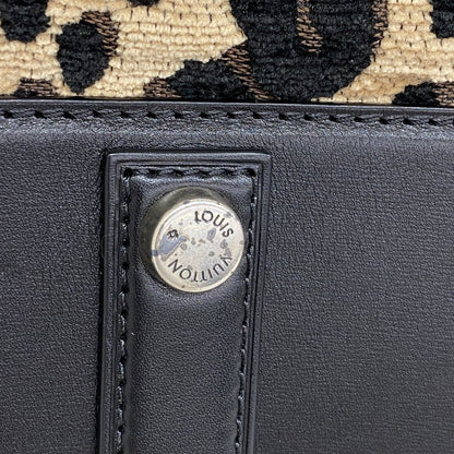 Louis Vuitton Handbag Steven Sprout Calf Opad Speedy PM Black Beige — view 6