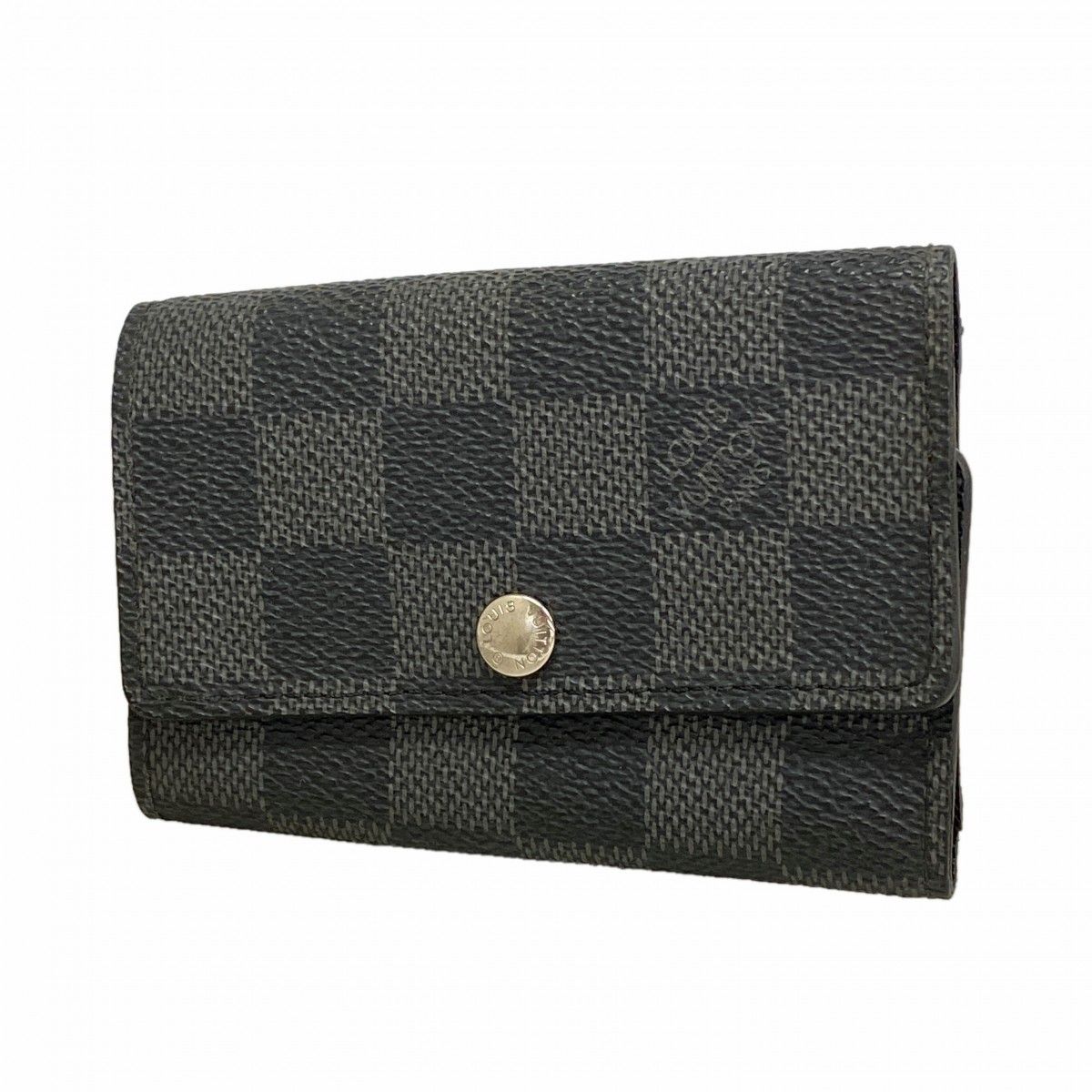 Louis Vuitton Key Case Damier Graphite Multicles 6 Black Key Holder
