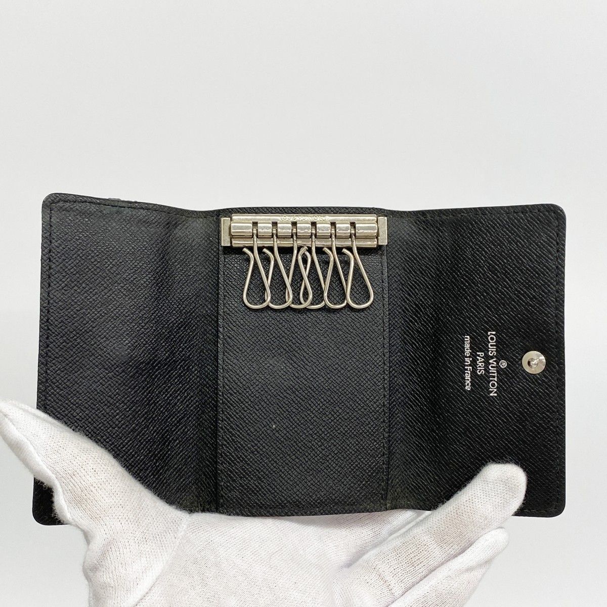 Louis Vuitton Key Case Damier Graphite Multicles 6 Black Key Holder — view 3