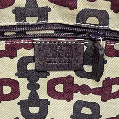 Gucci Tote Guccissima Leather Dark Brown Chien Pants Gold — view 5