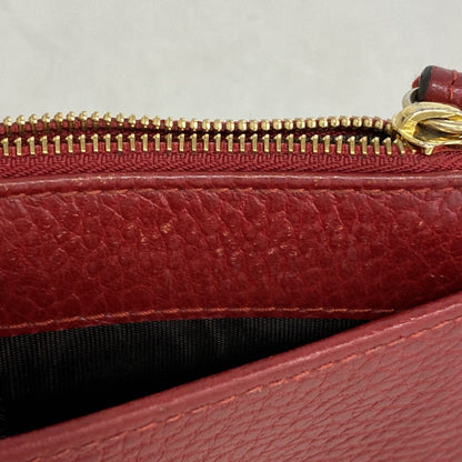 Gucci Coin Case GG Marmont Leather Red Gold — view 8