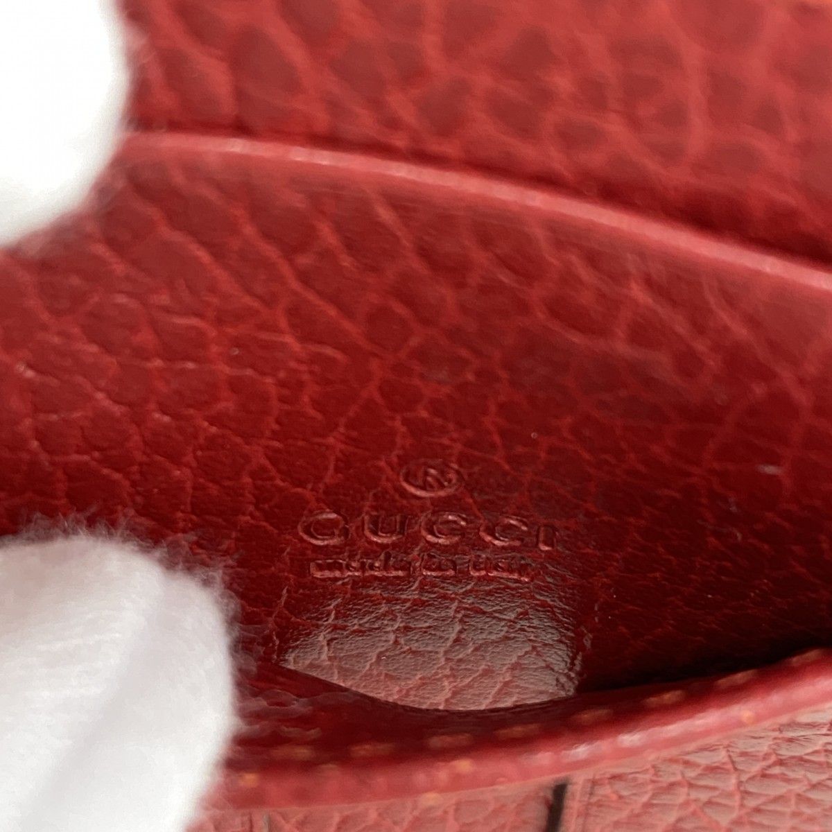 Gucci Coin Case GG Marmont Leather Red Gold — view 4