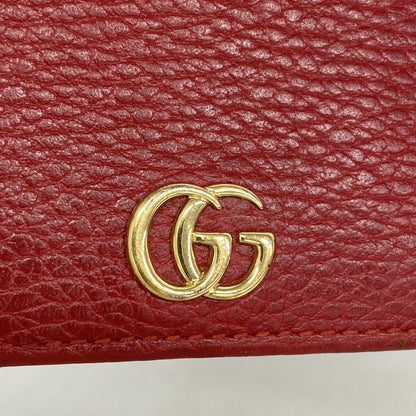 Gucci Coin Case GG Marmont Leather Red Gold — view 7