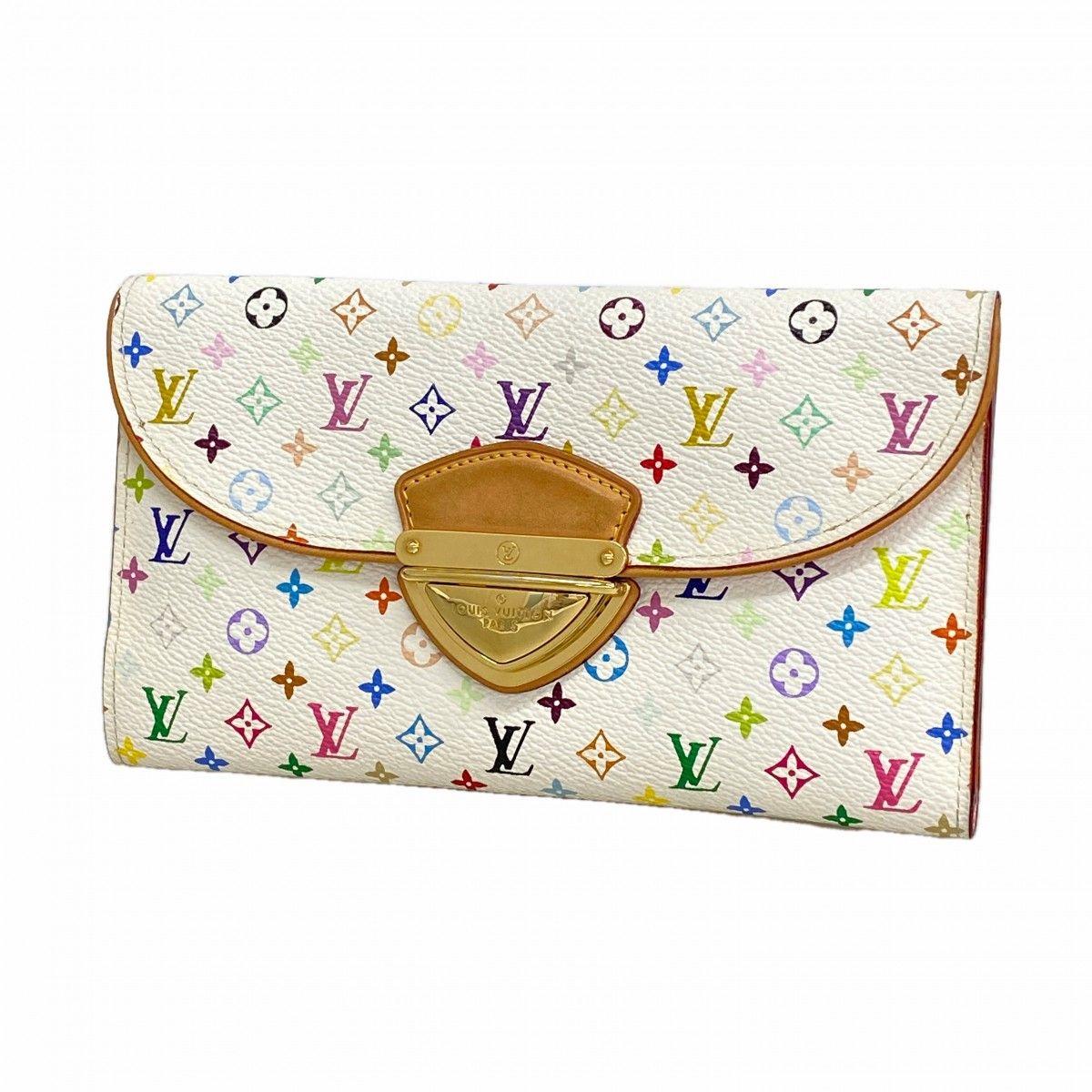 Louis Vuitton Trifold Wallet Monogram Multicolor Portefeuille Eugenie Blanc Rich