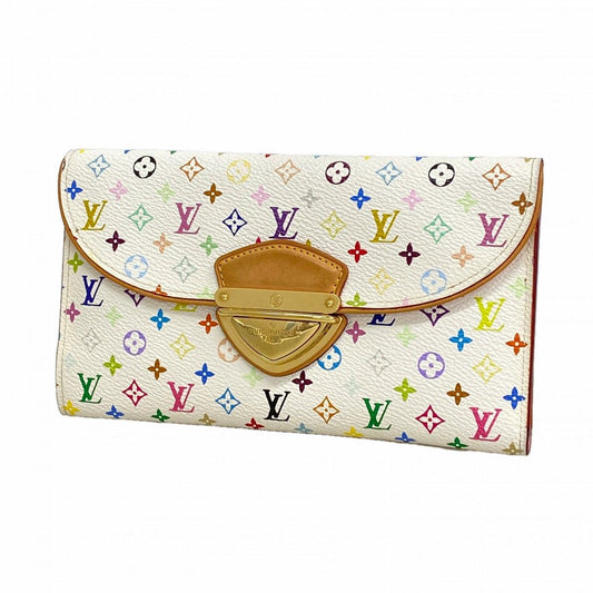 Louis Vuitton Trifold Wallet Monogram Multicolor Portefeuille Eugenie Blanc Rich
