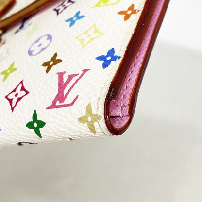 Louis Vuitton Trifold Wallet Monogram Multicolor Portefeuille Eugenie Blanc Rich — view 6