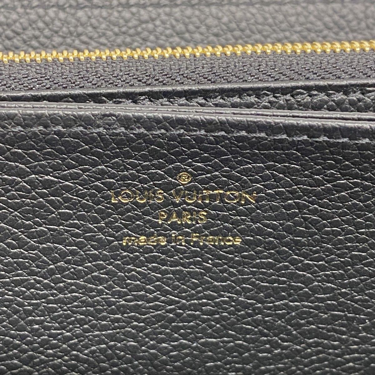 Louis Vuitton Wallet Monogram Empreinte Bicolor Zippy Black Beige — view 4