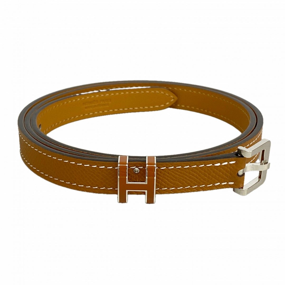 Hermes Belt Pop Veau Epsom Gold Silver