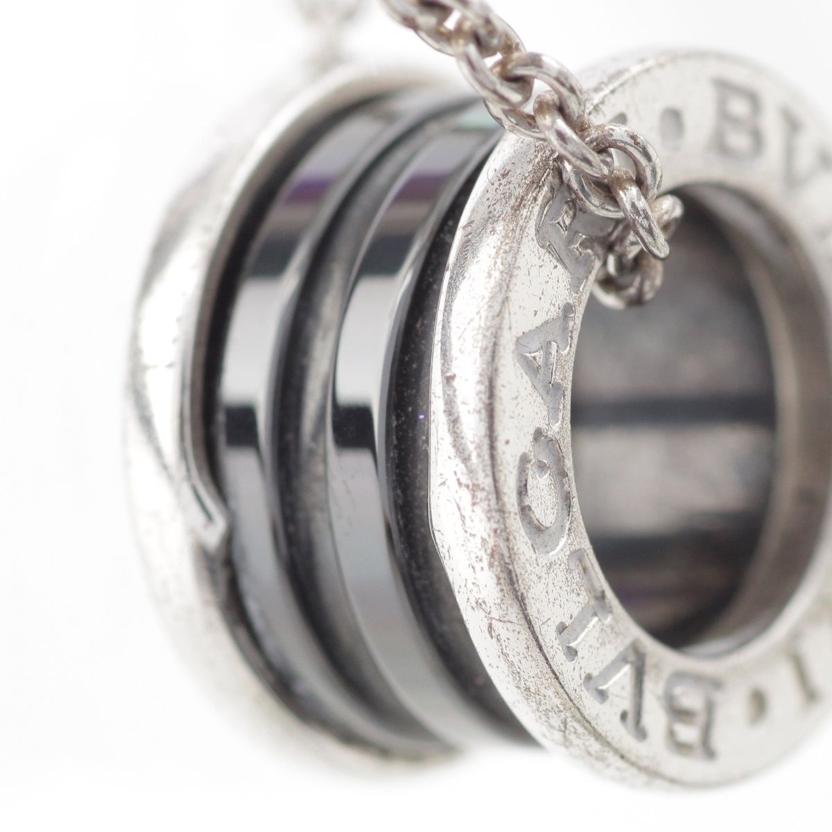 Bvlgari B-zero One Charity Edition Black Ceramic Pendant Silver — view 5