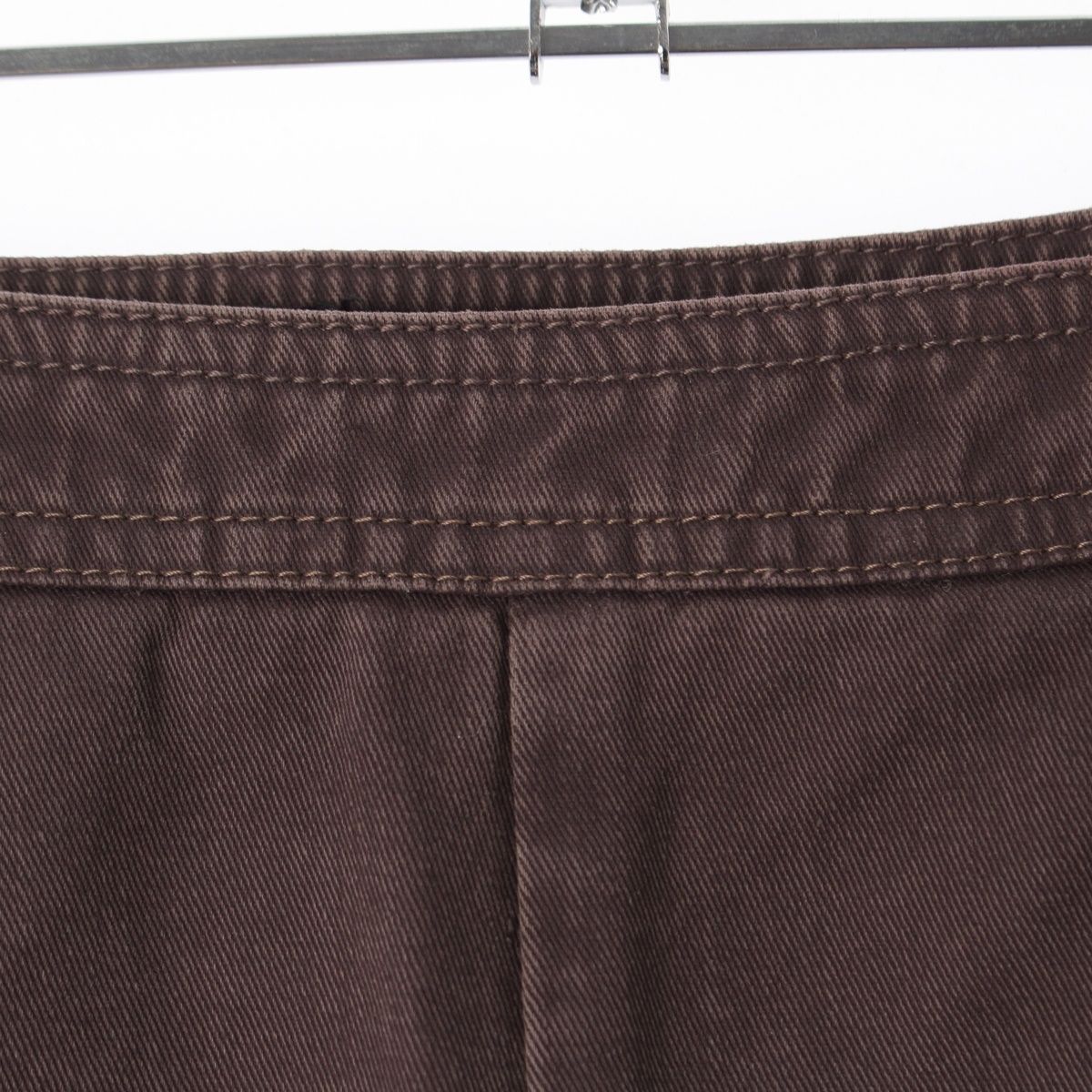 Chanel Cotton CC Logo Flare Pants Brown 38 — view 6