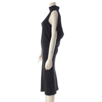 Celine Silk Logo Jacquard Dress Top Black 34 — view 3