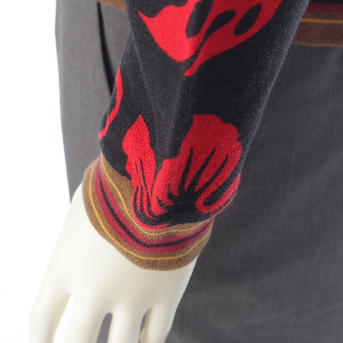 Prada Hibiscus Motif Sweatshirt Floral Pattern Black — view 7