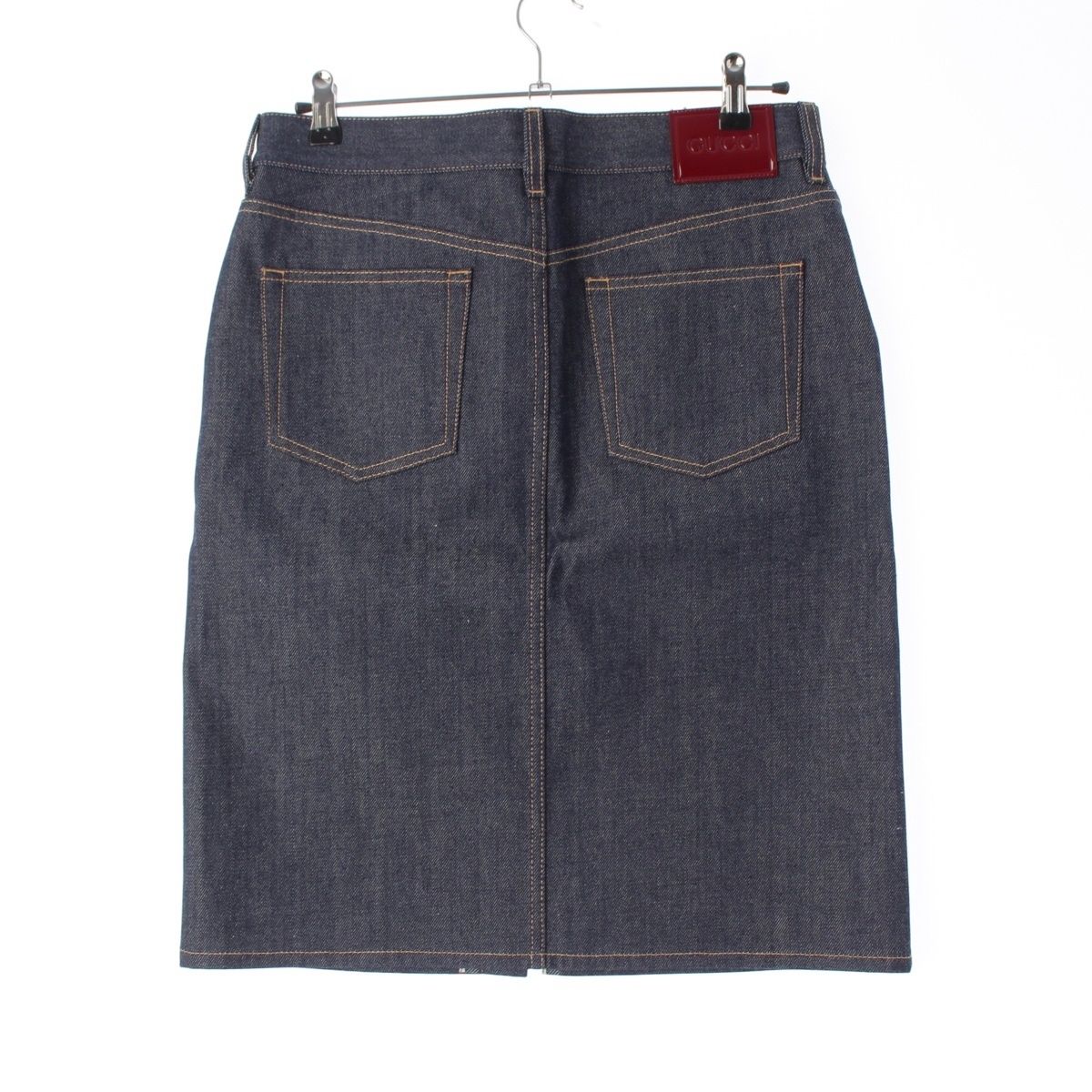 Gucci Denim Slit Skirt Indigo 40 — view 2