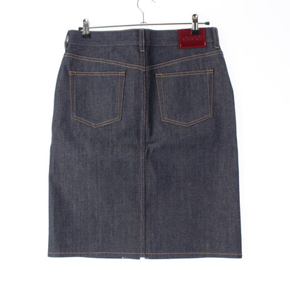 Gucci Denim Slit Skirt Indigo 40 — view 2
