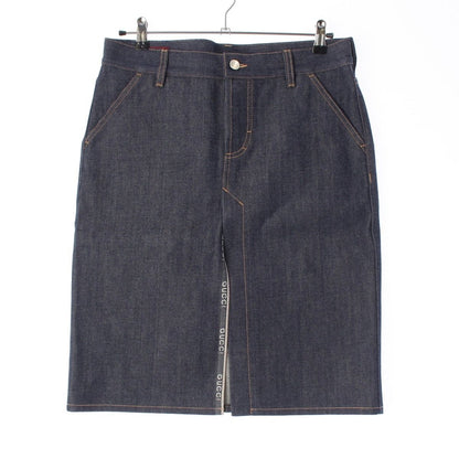 Gucci Denim Slit Skirt Indigo 40