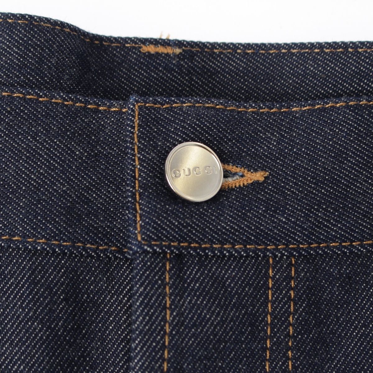 Gucci Denim Slit Skirt Indigo 40 — view 4