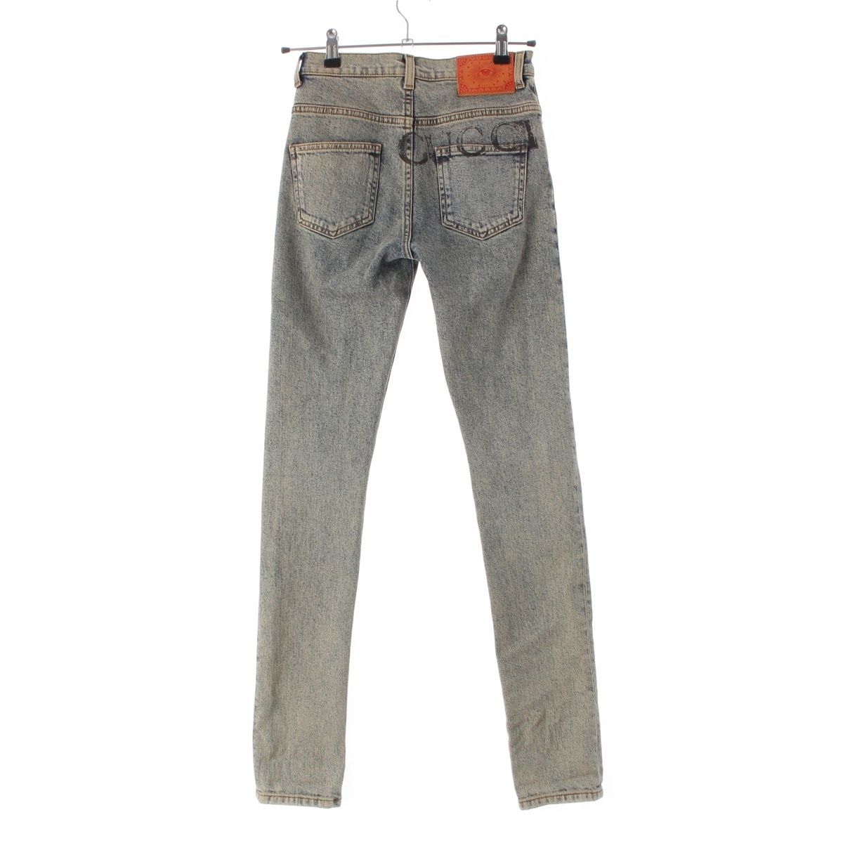 Gucci Denim Back Logo Skinny Pants Blue 22 — view 2