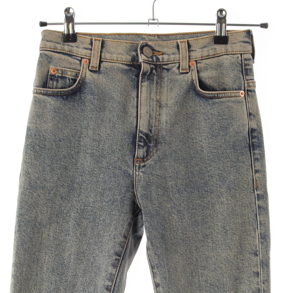 Gucci Denim Back Logo Skinny Pants Blue 22 — view 3