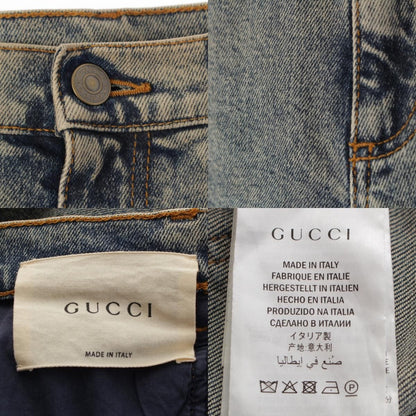 Gucci Denim Back Logo Skinny Pants Blue 22 — view 9