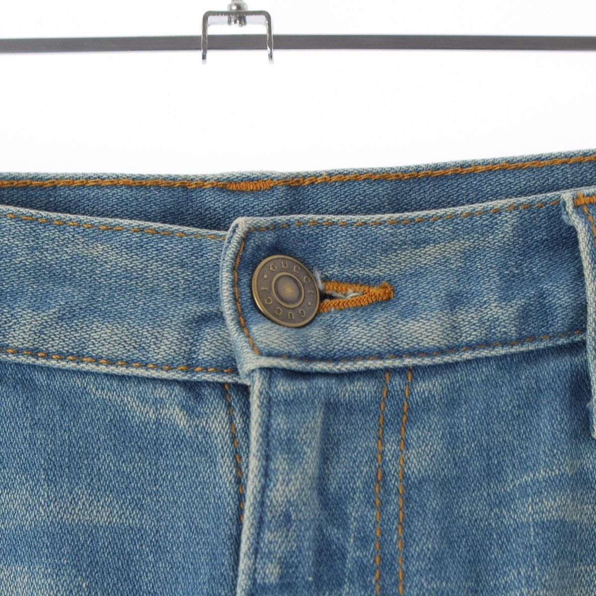 Gucci Back Logo Skinny Denim Pants Blue 22 — view 8