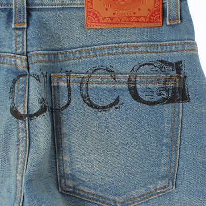 Gucci Back Logo Skinny Denim Pants Blue 22 — view 6