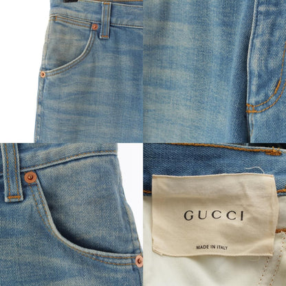 Gucci Back Logo Skinny Denim Pants Blue 22 — view 9