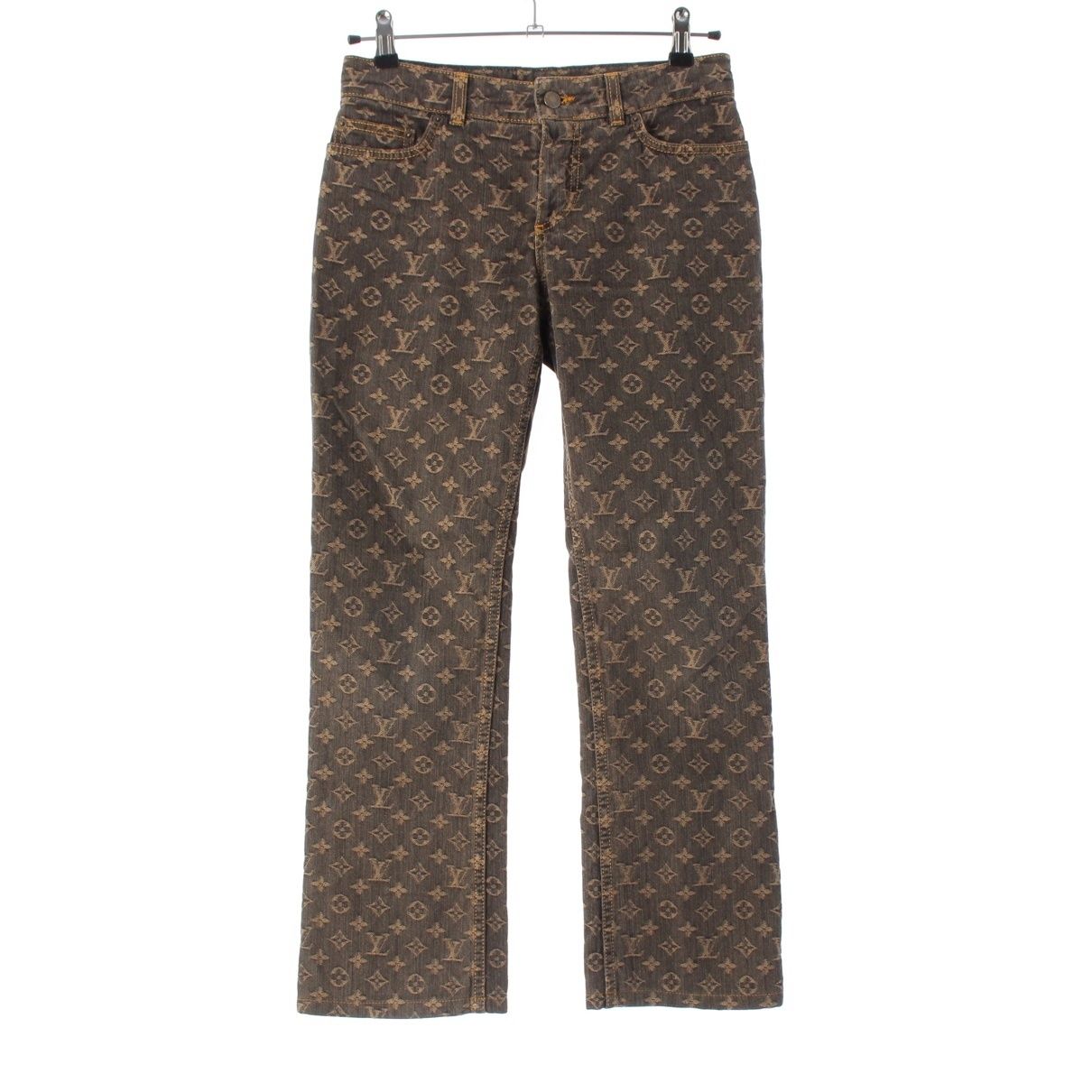 Louis Vuitton Monogram Jeans Denim Pants Brown 36