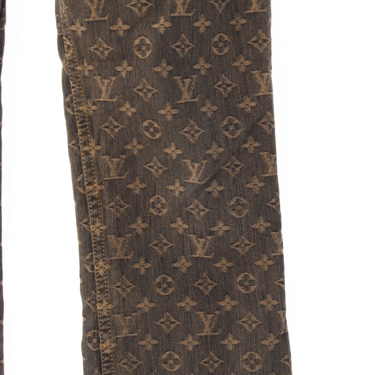 Louis Vuitton Monogram Jeans Denim Pants Brown 36 — view 4