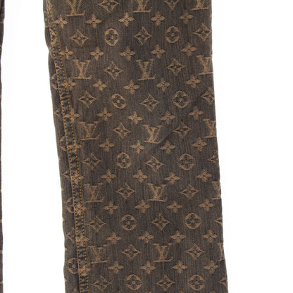 Louis Vuitton Monogram Jeans Denim Pants Brown 36 — view 4