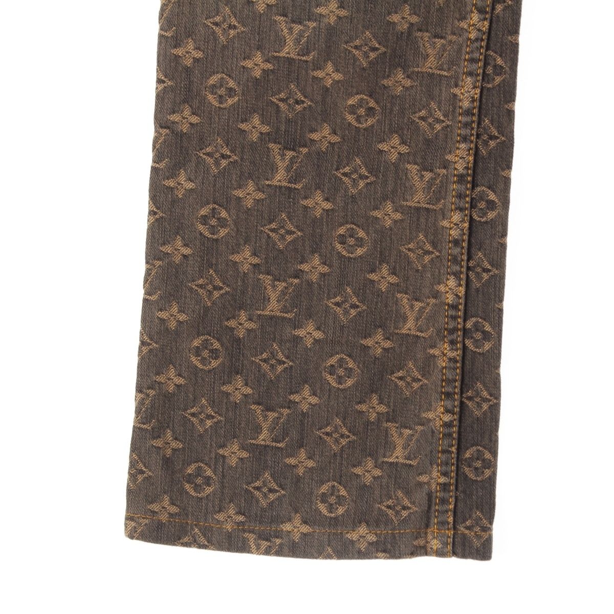 Louis Vuitton Monogram Jeans Denim Pants Brown 36 — view 5